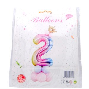 Ballon en forme de chiffre 2 pour décoration d'anniversaire ou d'évènement