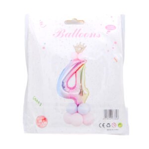 Ballon en forme de chiffre 4 pour décoration d'anniversaire ou d'évènement