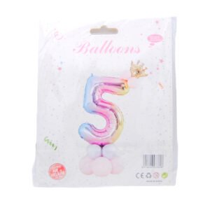 Ballon een forme de chiffre 5 pour décoration d'anniversaire ou d'évènement
