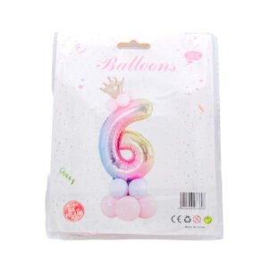 Ballon en form de chiffre 6 pour décoration d'anniversaire ou d'évènement