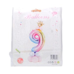Ballon en forme de chiffre 9 pour décoration d’anniversaire ou d’événement