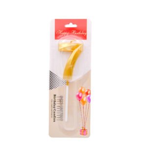 Bougie en forme de chiffre 7 pour gâteau d'anniversaire ou événement