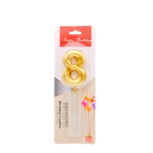 Bougie en forme de chiffre 8 pour gâteau d'anniversaire ou événement